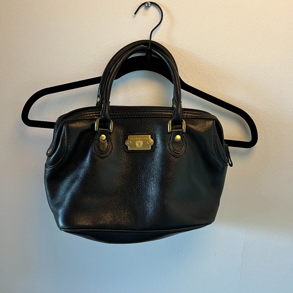 Vintage Liz Claiborne Black Leather Bag